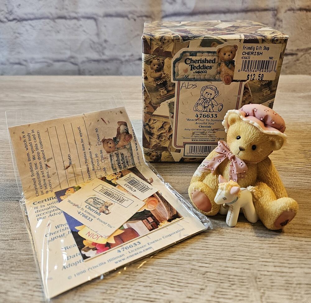 Cherished Teddies Cherish 1998 Priscilla Hillman Vintage NIB Enesco Teddy Horse